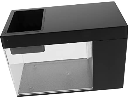 Toddmomy Mini Aquarium Acrylique Poissons Betta Petit Réservoir de Bureau Durable pour Eau Douce et Décoration Intérieure
