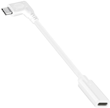 CY Cavo bianco USB-C tipo C maschio a femmina prolunga alimentazione USB2.0 cavo dati angolo di 90 gradi sinistra destra 65 W ricarica rapida per laptop tablet telefono