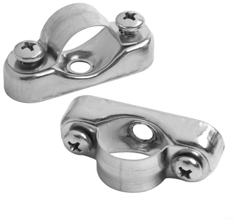Lot de 10 colliers de serrage de support de tuyau en acier inoxydable 304 avec base en alliage d'aluminium, montage robuste pour plomberie, applications électriques et mécaniques, 20 à 22 mm