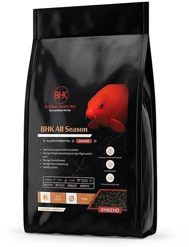 BHK – Daily All Season Koi Futter – Sinkendes Koifutter als Ganzjahresfutter – 5 mm Pellets – 1,2 kg