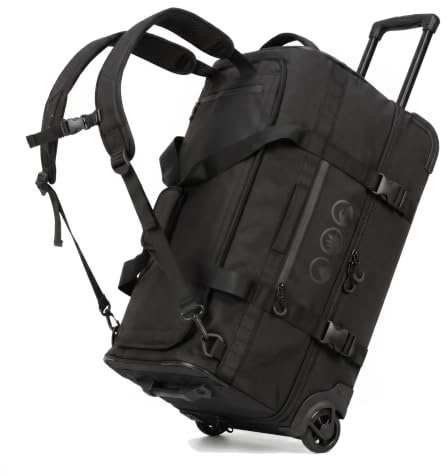 SONS OF ALOHA XL Reisetasche mit Rollen 3-in-1 Rucksack und Trolley wasserabweisend | Flow mit Schuhfach und Schutzecken für Herren & Damen | XL Reise-Rucksack aus hochwertigem Ripstop schwarz