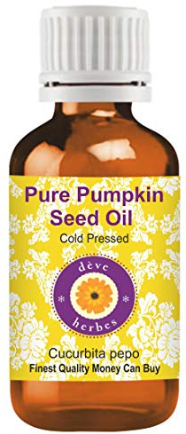 dève herbes Olio di semi di zucca puro di (Cucurbita pepo) 100% grado terapeutico naturale pressato a freddo 10ml (0.33 oz)