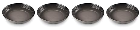 Le Creuset Pastaschalen aus Steingut, 4 Stück, je 21,6 cm, Auster