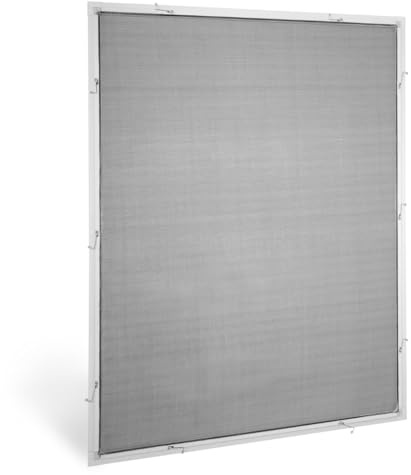 Home-Vision Fliegengitter Fenster mit Alurahmen Weiß B120cm x H140cm | Insektenschutz Mückenschutz zum Zuschneiden stabiles Fliegenschutzgitter für Fenster