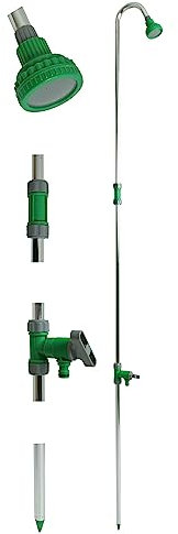 Doccia da giardino, da campeggio, per esterni, regolabile in altezza, 144-218 cm