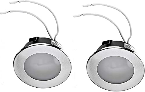 LC-Light 2er Set Möbelleuchte Unterbauleuchte Einbauleuchte Küchenleuchte Einbauspot flach geeignet für 12V G4 LED/Halogen Leuchtmittel
