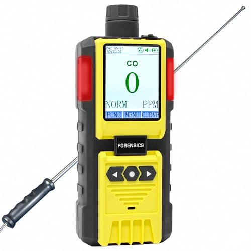 Carbon Monoxide Detector for Inspectors by Forensics | USA NIST Traceable Calibration | Computer Data Logging | Built-in Pump & 4ft Probe |