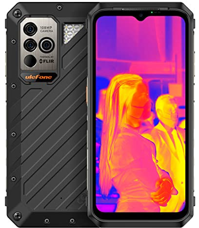 Ulefone Power Armor 18T 5G Wärmebildkamera (Lepton 3.5) Outdoor Smartphone Ohne Vertrag, 108MP Kamera, Dimensity 900 12GB+256GB, 6.58'' 120Hz FHD+, IP68 IP69K Android 12 Handy, 9600mAh Akku GPS NFC