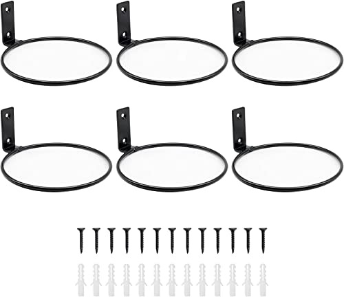 Greemov 6 Pack 6 Inch Wall Flower Pot Holder Ring Plant Hanger, Metal Planter Hooks Wall Mounted Bracket Heavy Duty for Outdoor Indoor
