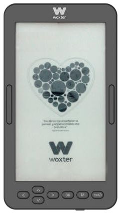 Woxter E-Book Scriba 195 S - Lecteur-Compact Noir de Livres électroniques de 4.7 Pouces (960x540, écran Blanc perlé e-LIK, epub, pdf) 4 Go, Conserver Plus de 2000 Livres, Couleur Noire