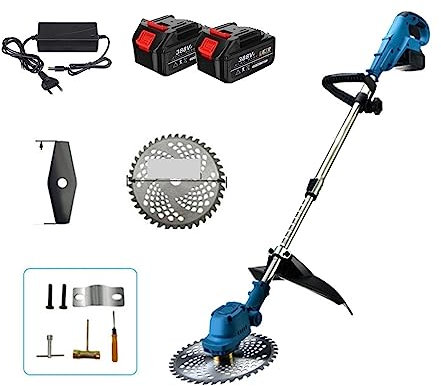 Maquina cortadora de césped, Recortadora de césped eléctrica sin escobillas de 2000W y 9 pulgadas, cortadora de césped inalámbrica, recortadora de setos, herramientas de poda de jardín de mano ajustab