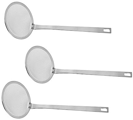 VINTORKY 3pcs Multi-Functional Slotted Spoon Stainless Steel Colander Dish Strainer Noodle Strainer Basket