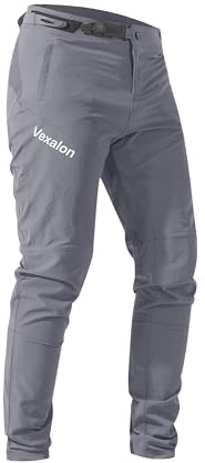 VEXALON Mountain Bike Pants，BMX Riding Pants for Mens, Quick-Dry Lightweight Breathable Cycling Bicycle Downhill Bike Pants-Grey-28