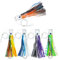 Trolling Köder Salzwasser Angeln Köder Offshore Big Game Angelköder für Thunfisch Mahi Marlin Delphin Wahoo Trolling Skirted Köder Tiefseefischen Köder Squid Skirts Rig 6 Zoll
