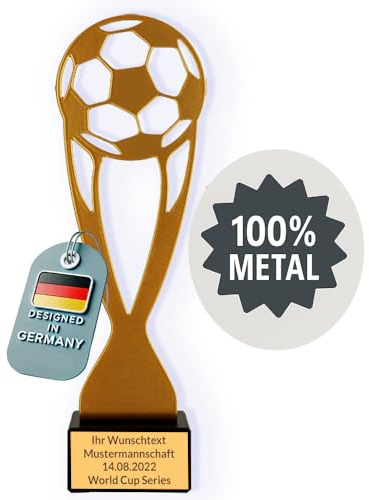 Larius Fussball Metall Pokal - Ehrenpreis Trophäe mit/ohne Wunschtext