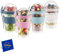 IDOBY Lot de 4 gobelets à céréales à emporter, pratiques à emporter, compartiments pour yaourt et céréales, 100 % sans BPA, parfaits pour l'école et le bureau, récipient à fruits, avec cuillère 600 ml
