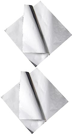 Mikinona 50sheets High-Temperature Foil Baking Paper for Air Fryer Multi-Function Greaseproof Liner for Easy Cleanup and Food Integrity for Home Baking and Cooking