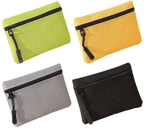 ZGDEIWGF Paquete de 4 monederos pequeños, cartera para mujer, bolso de hombre, cartera portátil, cartera de viaje