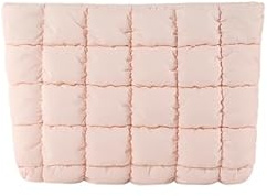 HFLZBRO Gesteppte Make-up-Tasche, Kosmetiktasche, Reise-Kulturbeutel, Organizer, Clutch für Damen