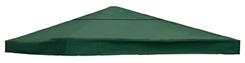 Outdoor-Pavillon-Überdachung, 3 x 3 m, 1 Etage, wetterfest, Grill-Pavillon-Abdeckung mit wasserdichtem Dach, robuster Ersatz (dunkelgrün)