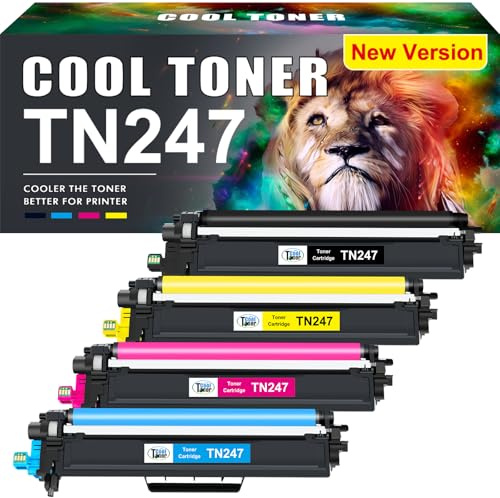 TN-243CMYK TN247 MFC L3750CDW Toner MFC-L3750CDW DCP-L3550CDW TN-243 4-Pack | Kompatibel für Brother MFC-L3750CDW MFC-L3770CDW HL-L3210CW HL-L3230CDW MFC-L3710CW TN243CMYK TN 243CMKY TN-247