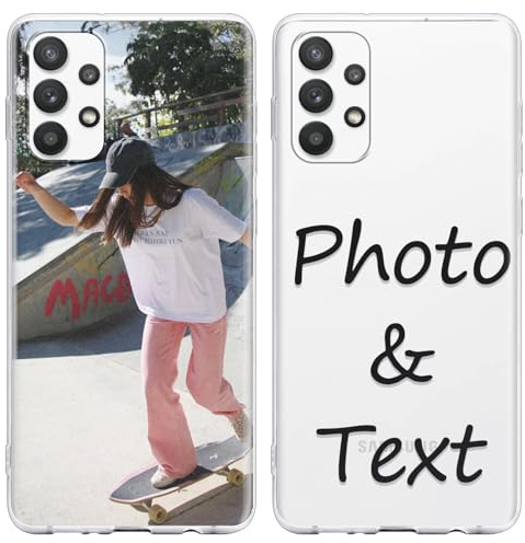 Yirlbey Personalisierte Handyhülle für Samsung Galaxy A26 5G 6,64'', Personalisiert Hülle mit Selbst Gestalten Familie Eigenem Bild Foto Schutzhülle, Individuelle Case für Samsung A26 5G,transparent