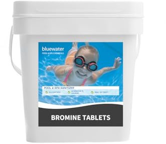 2kg Bluewater Bromine Tablets – Slow-Release Pool & Spa Sanitiser – Long-Lasting Water Treatment for Clean, Clear & Hygienic Swimming Pools and Hot Tubs
