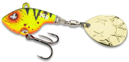 Monkey Lures Turbo Lui - 5 Größen, 4g, 7g, 10g, 14g, 18g, Jigspinner, Jig Spinner Kunstköder, Angelköder zum Spinnfischen auf Barsch, Zander und Hecht