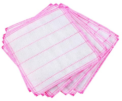 Snadulor 10Pcs Wood Fiber Cleaning Cloths Bamboo Blend Dish Cloths Super Absorbent Kitchen Cleaning Cloth Dish Towels,9.8 x 9.8