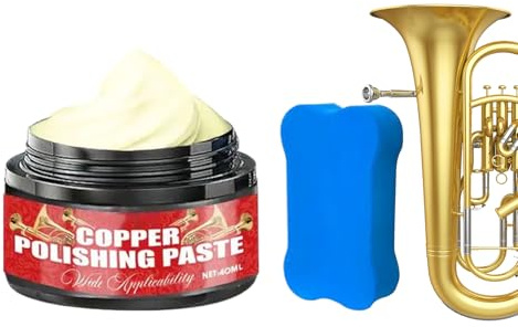 Kupfer Reiniger und Politur,40ml Kratzer und Rost Entferner Paste - Metall Politur Creme,für Posaune Saxophon Schmuck Autoteile Metallteile