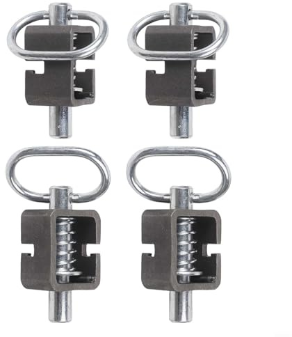 Pestillo para puerta de remolque, conjunto de bloqueo de resorte para remolques utilitarios resistentes, pestillo de perno soldado con resorte de 5/8 pulgadas, paquete de 2 o 4 (2 unidades)