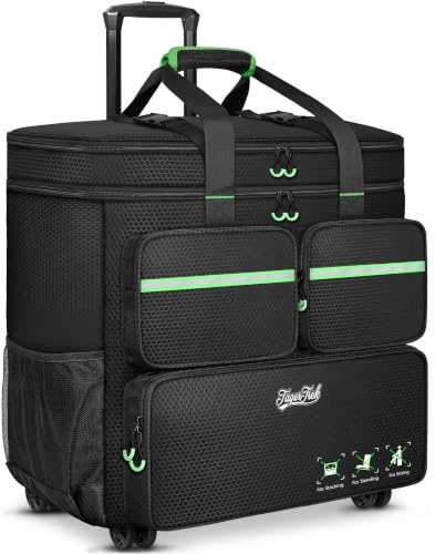 Rolling PC Carrying Case for ATX/M-ATX,PC Tower Bag with Spinner Wheels