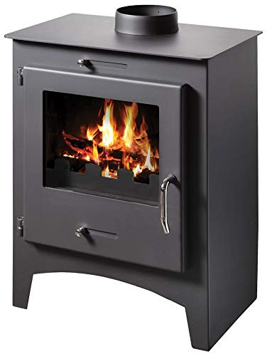 Poêle à bois Cheminée Bûche Brûleur Multi Fuel Top Conduit 8/11 kW Bora