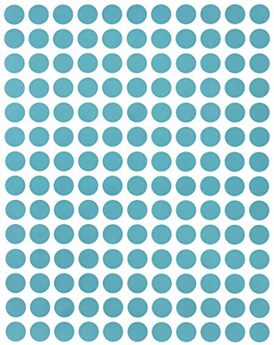 Sticker 10 mm runde Aufkleber - Größe 1 cm Klebepunkte von Royal Green (Glitzer Hellblau, 2100)