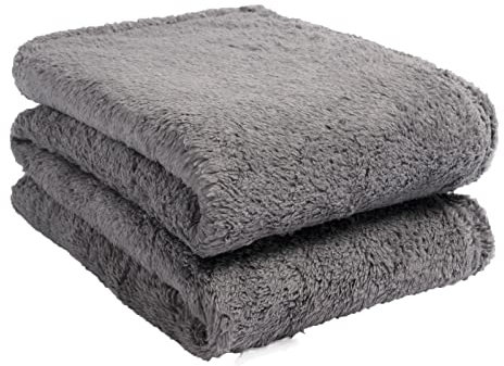Brentfords Teddy Fleece Blanket Large Throw Over Bed Plush Super Soft Warm Sofa Bedspread, Charcoal Grey - 125 x 150 cm