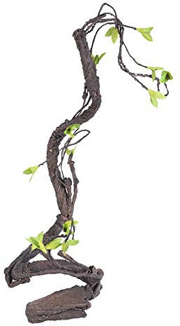 Verrückter Reptilienreben, künstliche Reptilien Vine Climber Jungle Forest Bend Branch Terrarium Käfig Dekor(M)