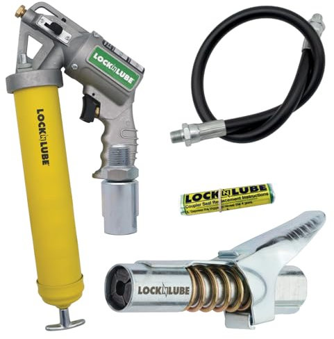 LockNLube 2-i-1 pneumatisk fettpistol med enkelt skott och kontinuerliga lägen