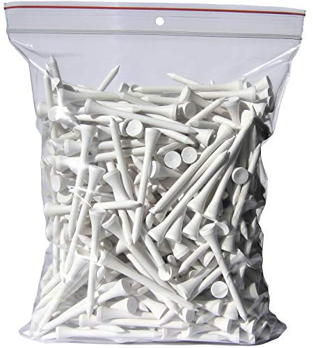 Premium Golf TEES - 70 mm (2 3/4) - 250 Stück - 100% Bambus - Farbe: weiß