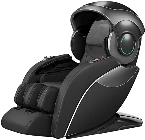 Newgen Medicals Ganzkörper Massage: Luxus-Ganzkörper-Massagesessel, Space-Cover, Bluetooth, App, schwarz (Massage-Sessel, Smarter Massagesessel, Fußmassagegerät)