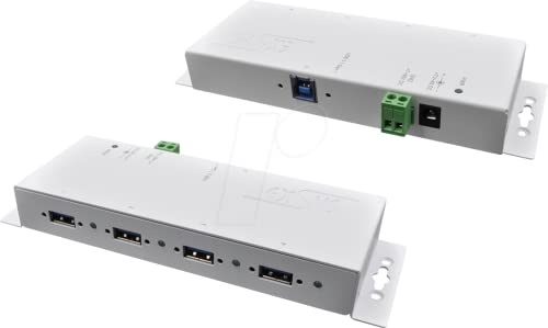 EXSYS EX-1183HMVS-2W Hub Industrial, 4 Puertos USB 3.0, 15 KV EDS, Blanco