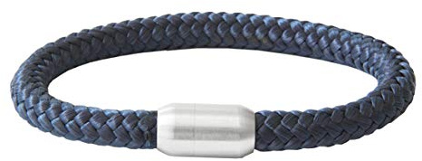 Paris Montana Paracord Armband | Magnetverschluss | geflochten aus Seemannsgarn | Segeltau | Maritim & Wasserfest | 8 mm Ø | Handgemacht | Damen und Herren | (Marine-Blau, 21.00)