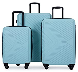 Travelhouse Bali 3-teiliges Kofferset Grün – Leichtes ABS Hartschalen Trolley Set mit 4 Rollen & TSA-Schloss, robust, Kratzfest & langlebig
