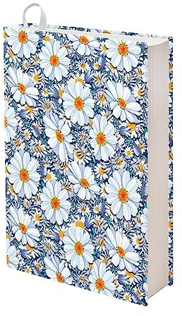 Kuiaobaty Weiße Gänseblümchen-Buchhüllen für Bibelromane, Landschaften, Blumen, dehnbares Büchertuch für Taschenbuch, fester Einband, Buchhülle