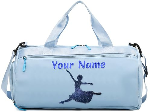Personalisierte Gepäcktasche mit Namensfoto, individuell gestaltete Gepäck-Turntasche mit Nass- und Trockentaschen für Tanzreisen, personalisierte Sporttasche für Männer und Frauen