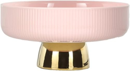 QWFVHJ Portafrutta in ceramica, Portafrutta cinese, Portafrutta, Cesto di frutta, Vassoio for frutta secca in ceramica, Piatto for snack, Caramelle, Decorativo for desktop(Pink,16 * 8Cm)