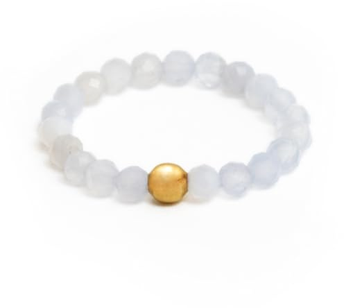 Bergerlin Äkta naturstensring för kvinnor och män, med certifiering – anti-stressring, ångestring, fidgetring, ångestring, Small, Natursten, Natursten