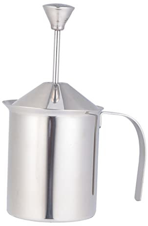 Cabilock 400cc Montalatte Manuale Acciaio Inossidabile Design Schiumatore Per Latte Fresco Cappuccino e Altri Tipi Latte Utensile Per Bar e Casa