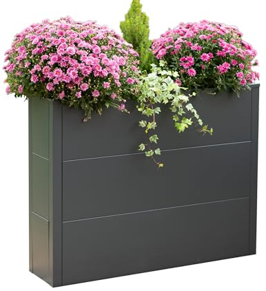 WESTMANN Metall Pflanzkübel Talus XL Anthrazit Stahl Blumenkasten