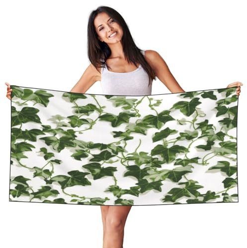 Zsuugj Toalla de playa con diseño de hiedra, ligera, de secado rápido, 69,8 x 139,7 cm, ideal como regalo