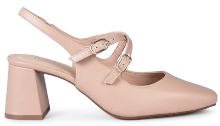 ZAPATOS DE MUJER DESTALONADOS TACÓN BLOQUE color Rosa maquillaje EU 37